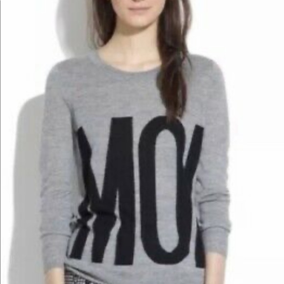 Madewell MOI grey sweater merino Small